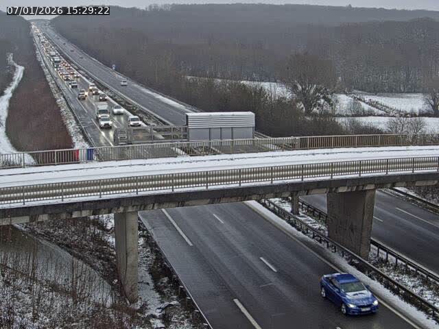 Caméra autoroute France - A31, Zoufftgen direction Luxembourg-ville, à la frontière entre la France et le Luxembourg