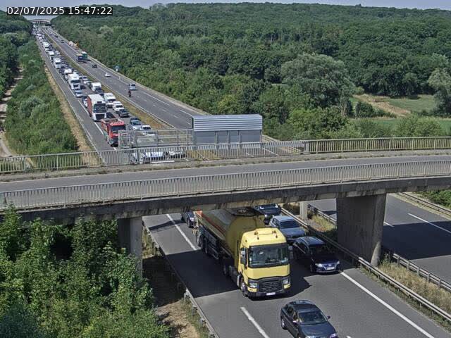 Caméra autoroute France - A31, Zoufftgen direction Luxembourg-ville, à la frontière entre la France et le Luxembourg