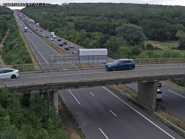 Caméra autoroute France - A31, Zoufftgen direction Luxembourg-ville, à la frontière entre la France et le Luxembourg