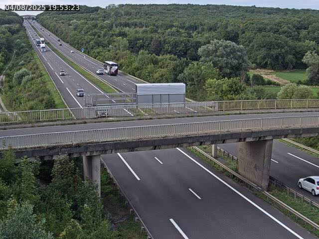 Caméra autoroute France - A31, Zoufftgen direction Luxembourg-ville, à la frontière entre la France et le Luxembourg