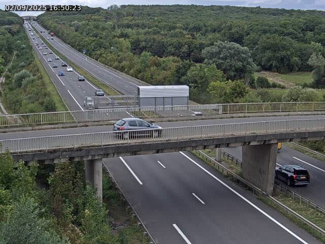 Caméra autoroute France - A31, Zoufftgen direction Luxembourg-ville, à la frontière entre la France et le Luxembourg