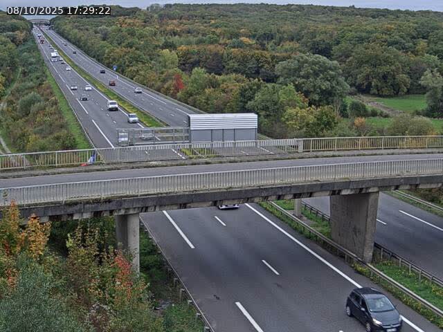 Caméra autoroute France - A31, Zoufftgen direction Luxembourg-ville, à la frontière entre la France et le Luxembourg