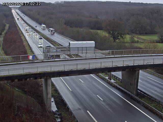 Caméra autoroute France - A31, Zoufftgen direction Luxembourg-ville, à la frontière entre la France et le Luxembourg