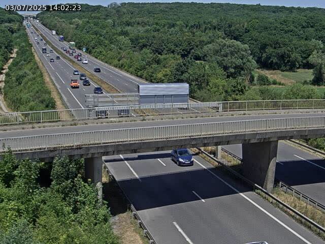 Caméra autoroute France - A31, Zoufftgen direction Luxembourg-ville, à la frontière entre la France et le Luxembourg