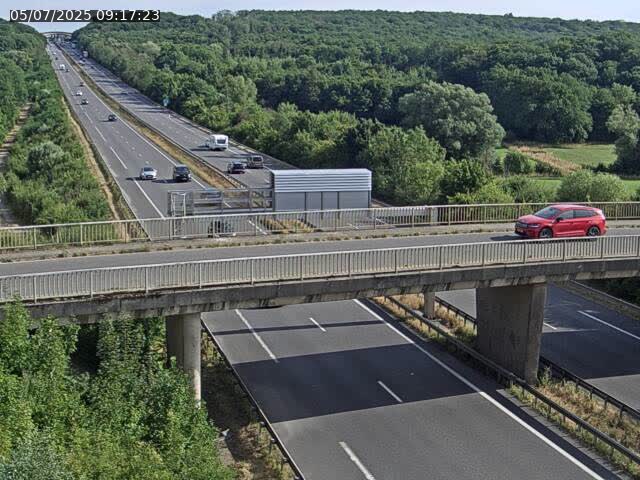 Caméra autoroute France - A31, Zoufftgen direction Luxembourg-ville, à la frontière entre la France et le Luxembourg