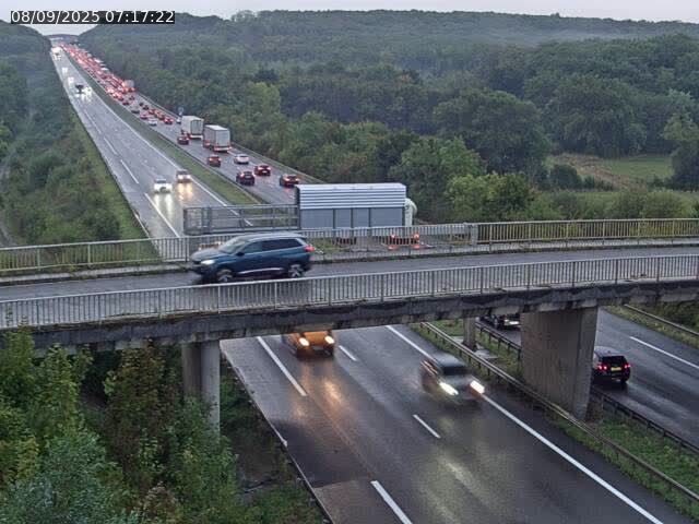 Caméra autoroute France - A31, Zoufftgen direction Luxembourg-ville, à la frontière entre la France et le Luxembourg