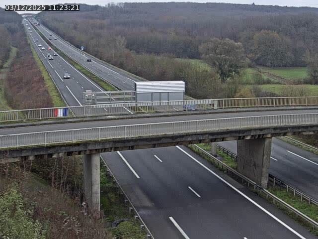 Caméra autoroute France - A31, Zoufftgen direction Luxembourg-ville, à la frontière entre la France et le Luxembourg