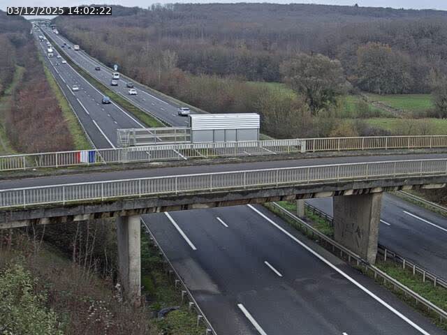 Caméra autoroute France - A31, Zoufftgen direction Luxembourg-ville, à la frontière entre la France et le Luxembourg