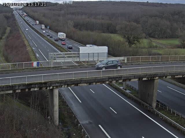 Caméra autoroute France - A31, Zoufftgen direction Luxembourg-ville, à la frontière entre la France et le Luxembourg