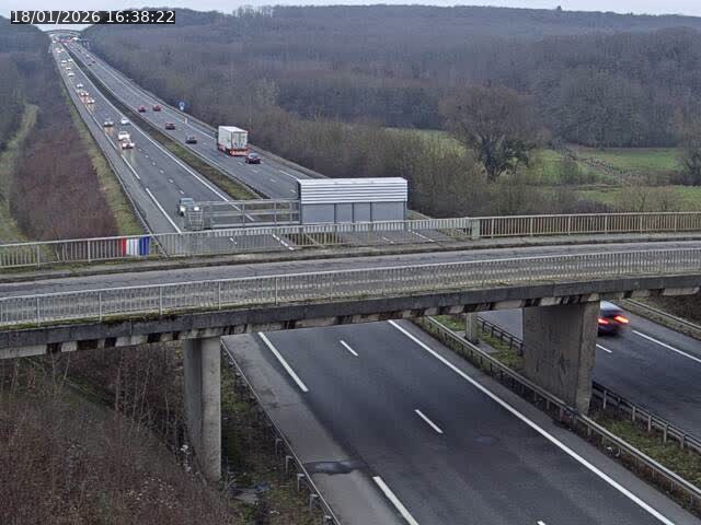 Caméra autoroute France - A31, Zoufftgen direction Luxembourg-ville, à la frontière entre la France et le Luxembourg