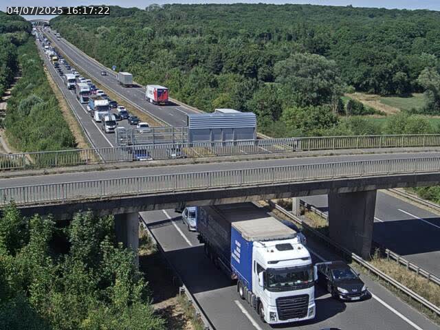 Caméra autoroute France - A31, Zoufftgen direction Luxembourg-ville, à la frontière entre la France et le Luxembourg