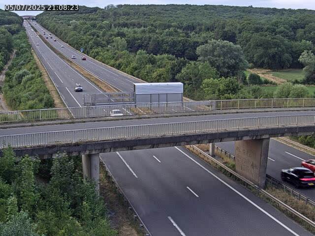 Caméra autoroute France - A31, Zoufftgen direction Luxembourg-ville, à la frontière entre la France et le Luxembourg