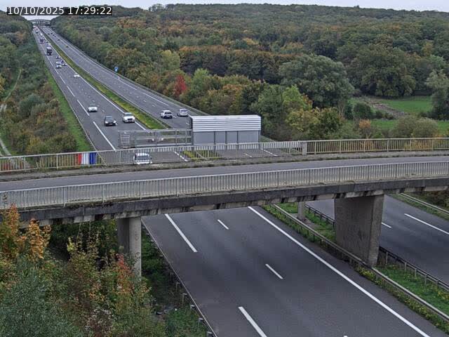 Caméra autoroute France - A31, Zoufftgen direction Luxembourg-ville, à la frontière entre la France et le Luxembourg