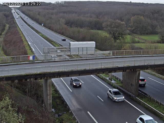 Caméra autoroute France - A31, Zoufftgen direction Luxembourg-ville, à la frontière entre la France et le Luxembourg