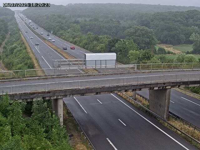 Caméra autoroute France - A31, Zoufftgen direction Luxembourg-ville, à la frontière entre la France et le Luxembourg