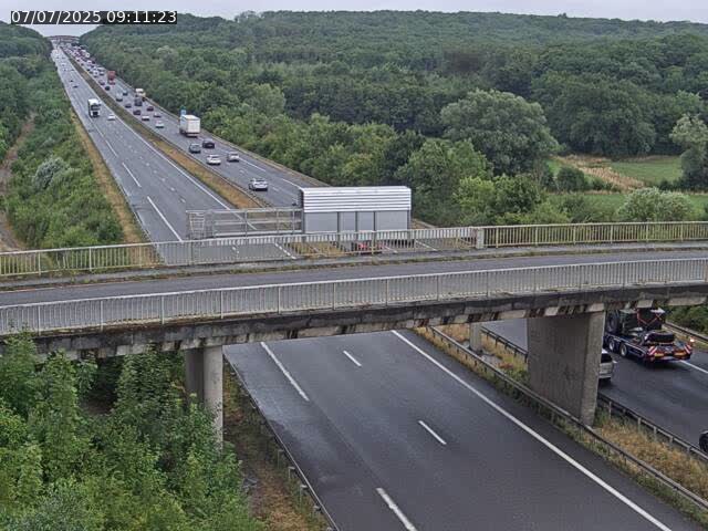 Caméra autoroute France - A31, Zoufftgen direction Luxembourg-ville, à la frontière entre la France et le Luxembourg