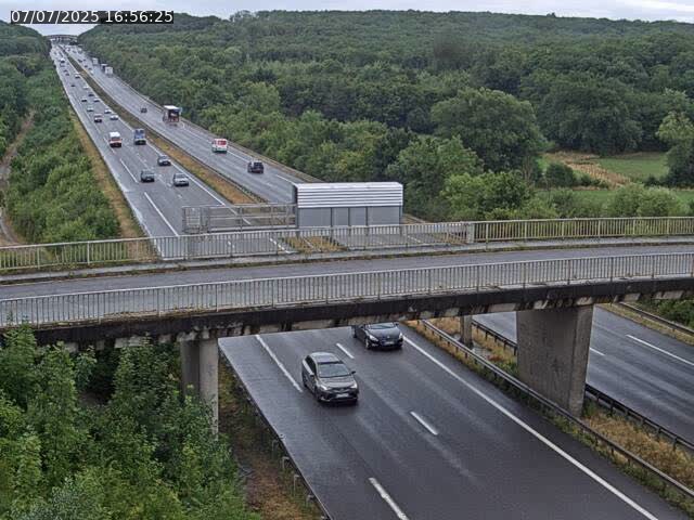 Caméra autoroute France - A31, Zoufftgen direction Luxembourg-ville, à la frontière entre la France et le Luxembourg