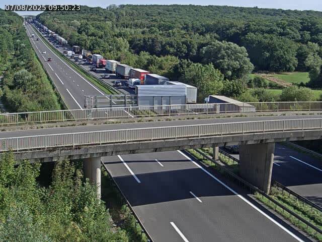 Caméra autoroute France - A31, Zoufftgen direction Luxembourg-ville, à la frontière entre la France et le Luxembourg