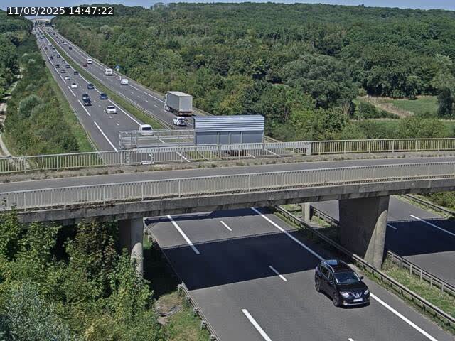 Caméra autoroute France - A31, Zoufftgen direction Luxembourg-ville, à la frontière entre la France et le Luxembourg