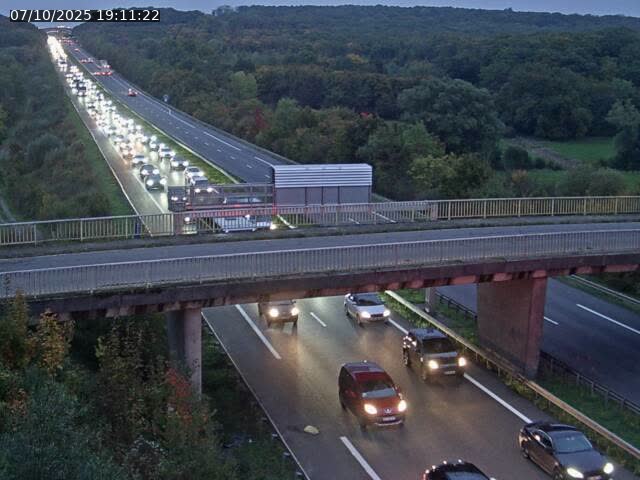 Caméra autoroute France - A31, Zoufftgen direction Luxembourg-ville, à la frontière entre la France et le Luxembourg