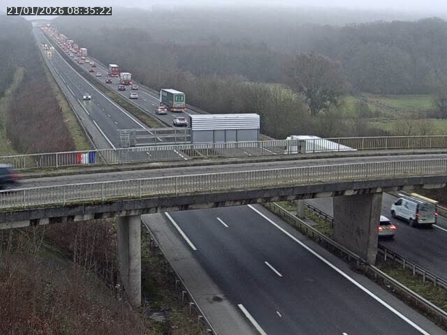 Caméra autoroute France - A31, Zoufftgen direction Luxembourg-ville, à la frontière entre la France et le Luxembourg