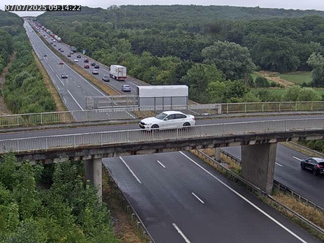 Caméra autoroute France - A31, Zoufftgen direction Luxembourg-ville, à la frontière entre la France et le Luxembourg