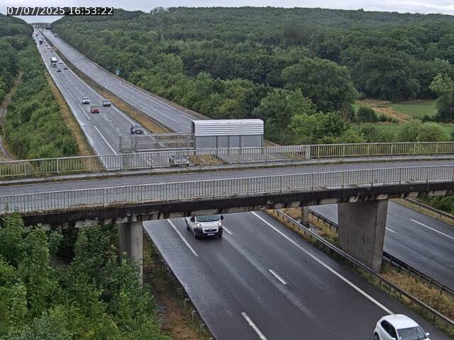 Caméra autoroute France - A31, Zoufftgen direction Luxembourg-ville, à la frontière entre la France et le Luxembourg