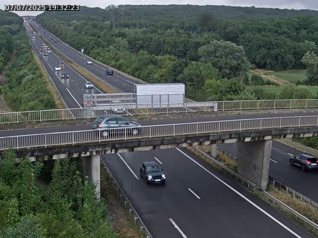 Caméra autoroute France - A31, Zoufftgen direction Luxembourg-ville, à la frontière entre la France et le Luxembourg