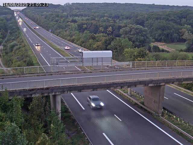 Caméra autoroute France - A31, Zoufftgen direction Luxembourg-ville, à la frontière entre la France et le Luxembourg