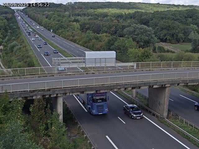 Caméra autoroute France - A31, Zoufftgen direction Luxembourg-ville, à la frontière entre la France et le Luxembourg
