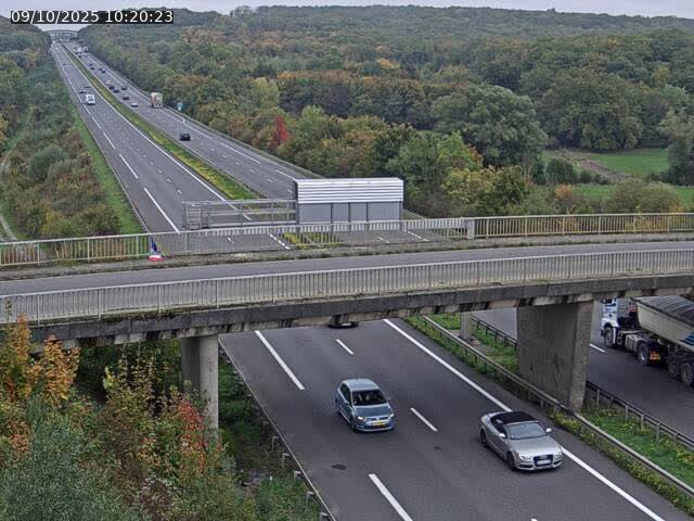 Caméra autoroute France - A31, Zoufftgen direction Luxembourg-ville, à la frontière entre la France et le Luxembourg
