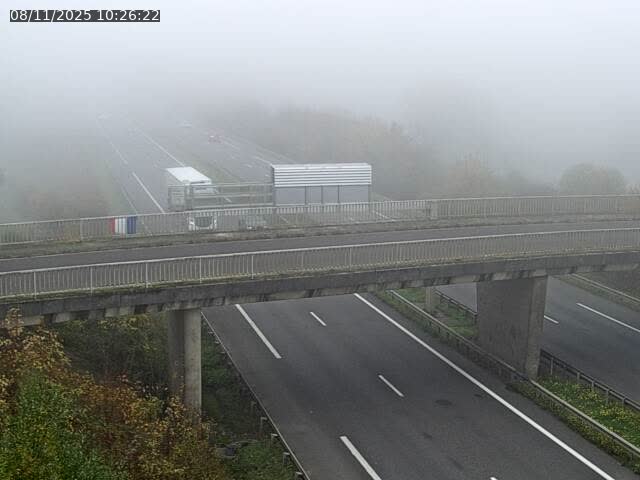 Caméra autoroute France - A31, Zoufftgen direction Luxembourg-ville, à la frontière entre la France et le Luxembourg