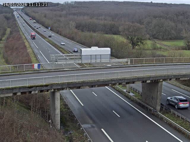 Caméra autoroute France - A31, Zoufftgen direction Luxembourg-ville, à la frontière entre la France et le Luxembourg