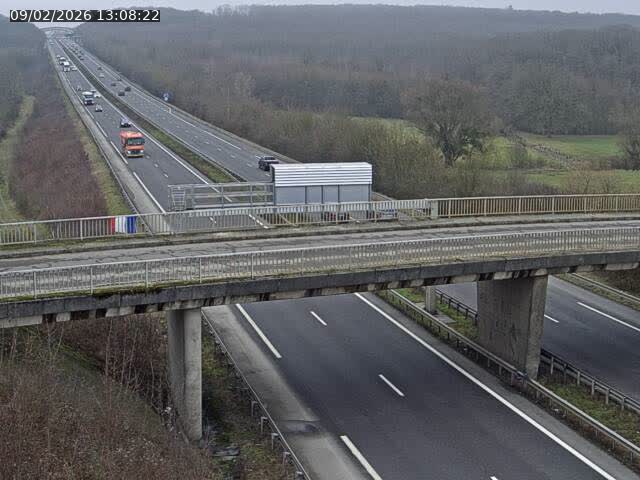 Caméra autoroute France - A31, Zoufftgen direction Luxembourg-ville, à la frontière entre la France et le Luxembourg