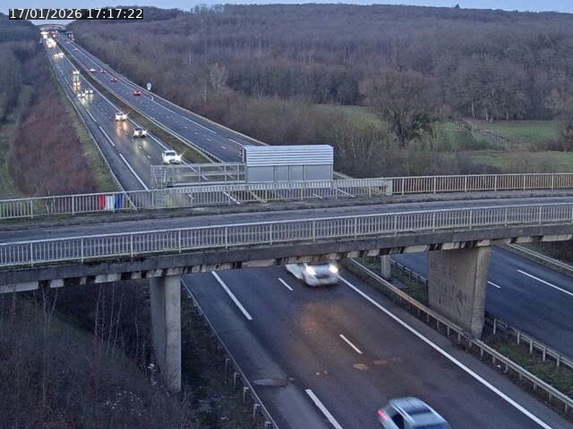 Caméra autoroute France - A31, Zoufftgen direction Luxembourg-ville, à la frontière entre la France et le Luxembourg