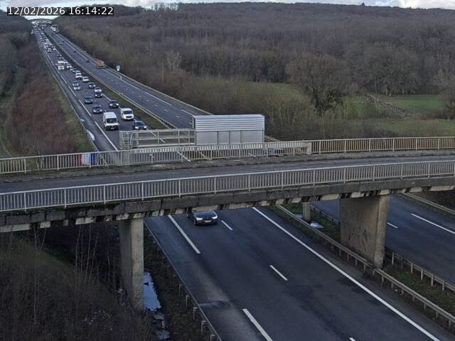 Caméra autoroute France - A31, Zoufftgen direction Luxembourg-ville, à la frontière entre la France et le Luxembourg