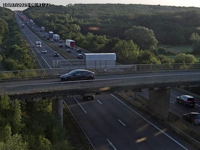 Caméra autoroute France - A31, Zoufftgen direction Luxembourg-ville, à la frontière entre la France et le Luxembourg