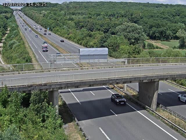 Caméra autoroute France - A31, Zoufftgen direction Luxembourg-ville, à la frontière entre la France et le Luxembourg