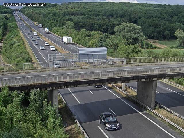 Caméra autoroute France - A31, Zoufftgen direction Luxembourg-ville, à la frontière entre la France et le Luxembourg