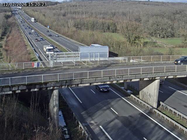 Caméra autoroute France - A31, Zoufftgen direction Luxembourg-ville, à la frontière entre la France et le Luxembourg