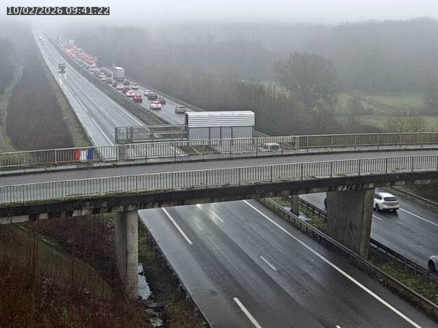 Caméra autoroute France - A31, Zoufftgen direction Luxembourg-ville, à la frontière entre la France et le Luxembourg