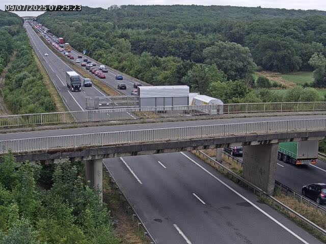 Caméra autoroute France - A31, Zoufftgen direction Luxembourg-ville, à la frontière entre la France et le Luxembourg