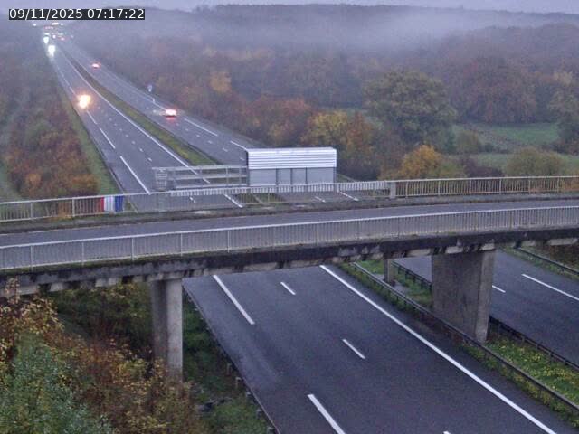 Caméra autoroute France - A31, Zoufftgen direction Luxembourg-ville, à la frontière entre la France et le Luxembourg