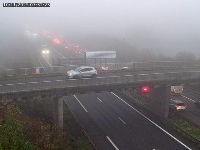 Caméra autoroute France - A31, Zoufftgen direction Luxembourg-ville, à la frontière entre la France et le Luxembourg