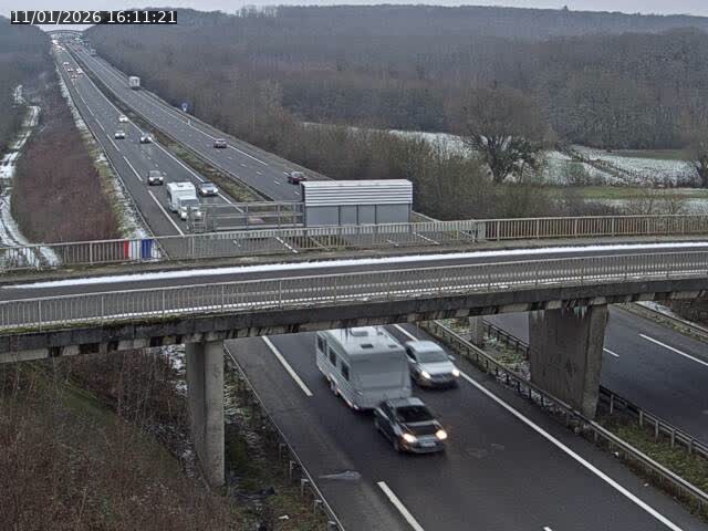 Caméra autoroute France - A31, Zoufftgen direction Luxembourg-ville, à la frontière entre la France et le Luxembourg
