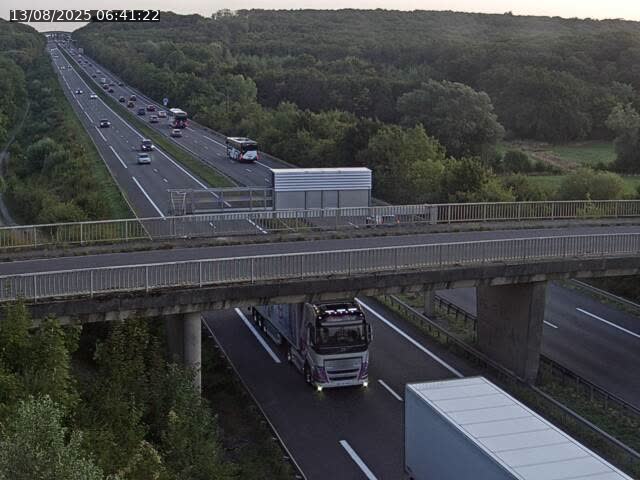 Caméra autoroute France - A31, Zoufftgen direction Luxembourg-ville, à la frontière entre la France et le Luxembourg