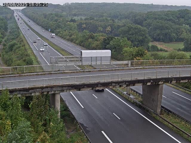 Caméra autoroute France - A31, Zoufftgen direction Luxembourg-ville, à la frontière entre la France et le Luxembourg