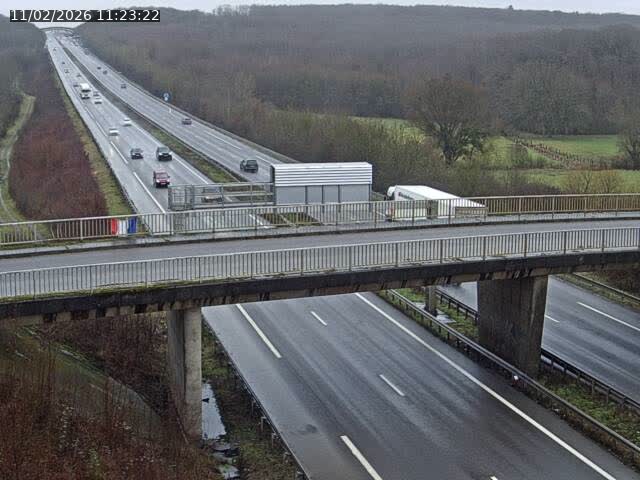Caméra autoroute France - A31, Zoufftgen direction Luxembourg-ville, à la frontière entre la France et le Luxembourg