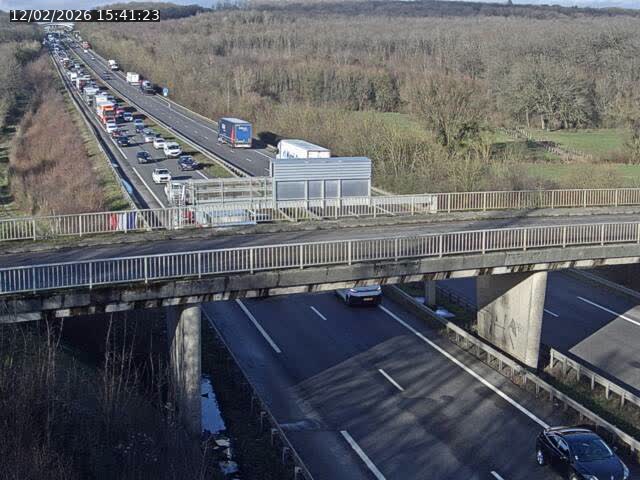 Caméra autoroute France - A31, Zoufftgen direction Luxembourg-ville, à la frontière entre la France et le Luxembourg