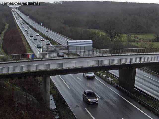 Caméra autoroute France - A31, Zoufftgen direction Luxembourg-ville, à la frontière entre la France et le Luxembourg
